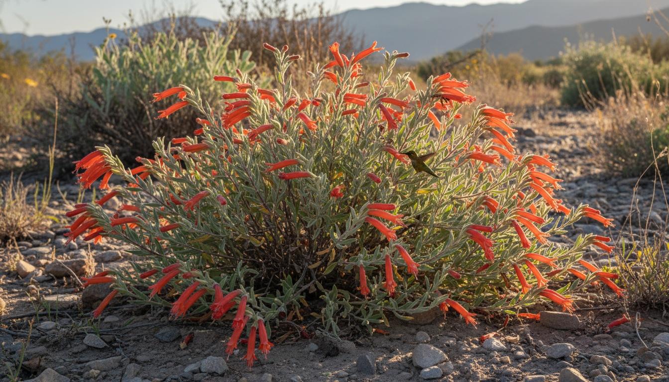 Orange Carpet Hummingbird Trumpet California Fuchsia Fire Chalice (Zauschneria Garrettii) - Ground Layers