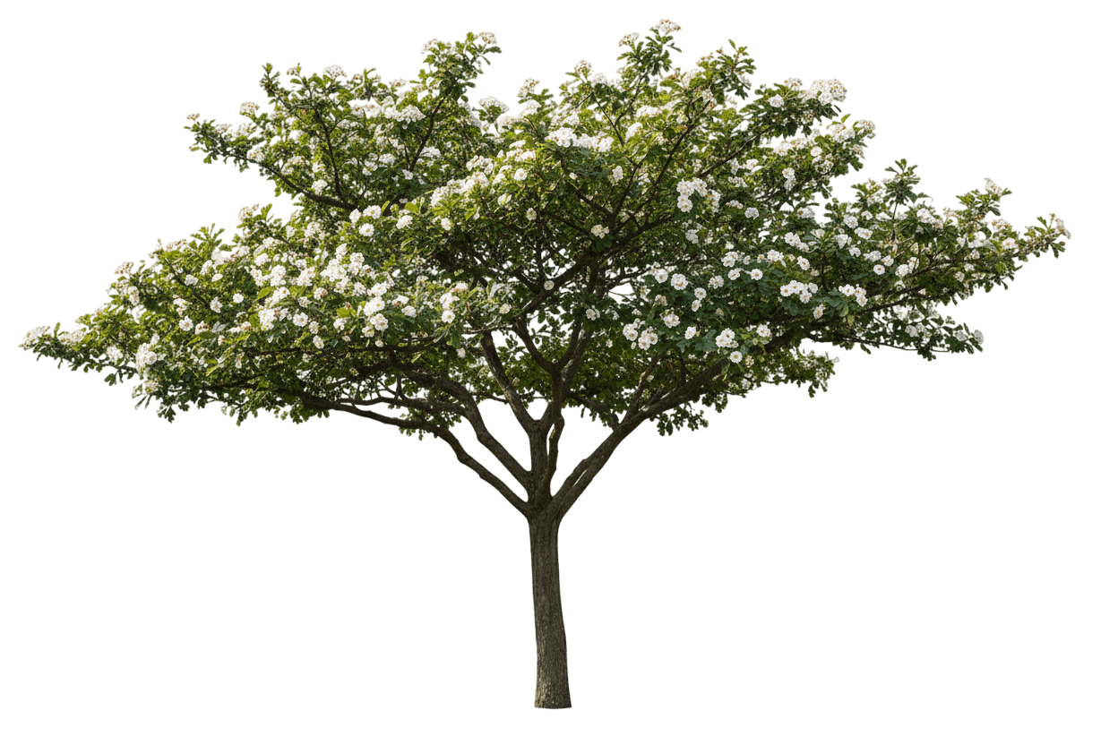 Hawthorn, Thornless Cockspur (Crataegus Crus-Galli Inermis) - Flowering Trees