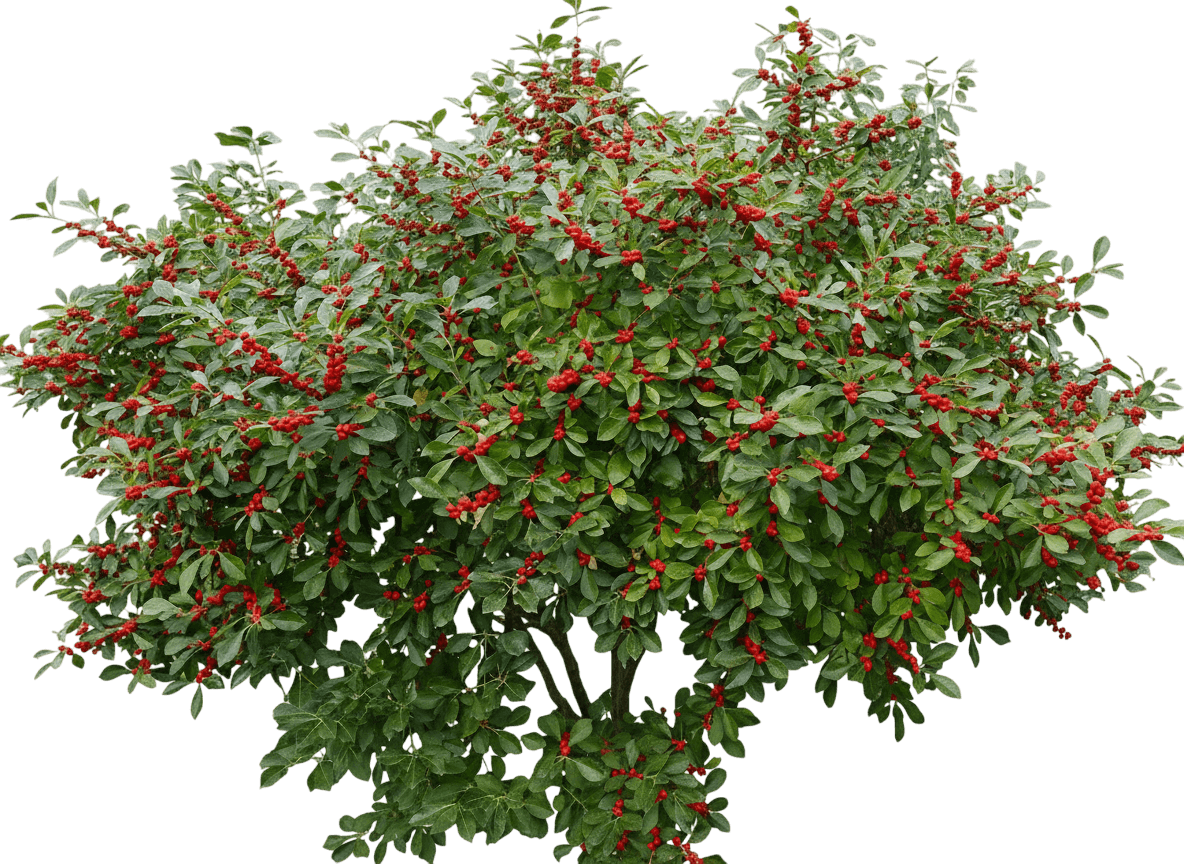 Red Sprite Dwarf Winterberry Holly (Fema (Ilex Verticillata 'Red Sprite') - Ground Layers