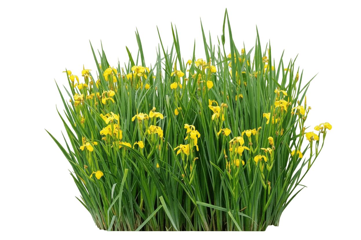 Variegated Yellow Flag Iris (Iris Pseudacorus 'Variegata') - Perennials