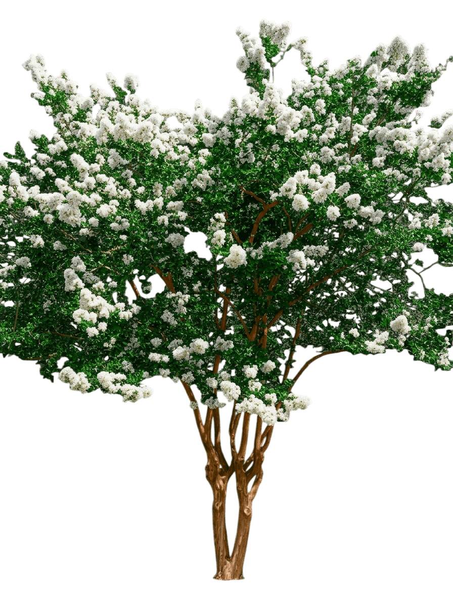 Natchez Crape Myrtle (Lagerstroemia 'Natchez') - Flowering Trees