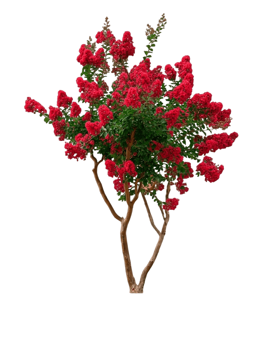 Victor'S Dwarf Red Crape Myrtle (Lagerstroemia Indica 'Victor') - Ground Layers