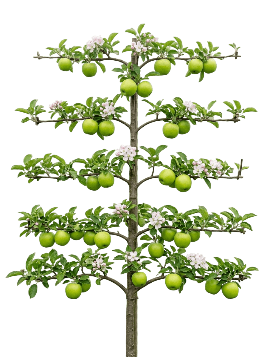 Granny Smith Semi-Dwarf Apple Espalier (Malus Domestica 'Granny Smith') - Fruit Trees
