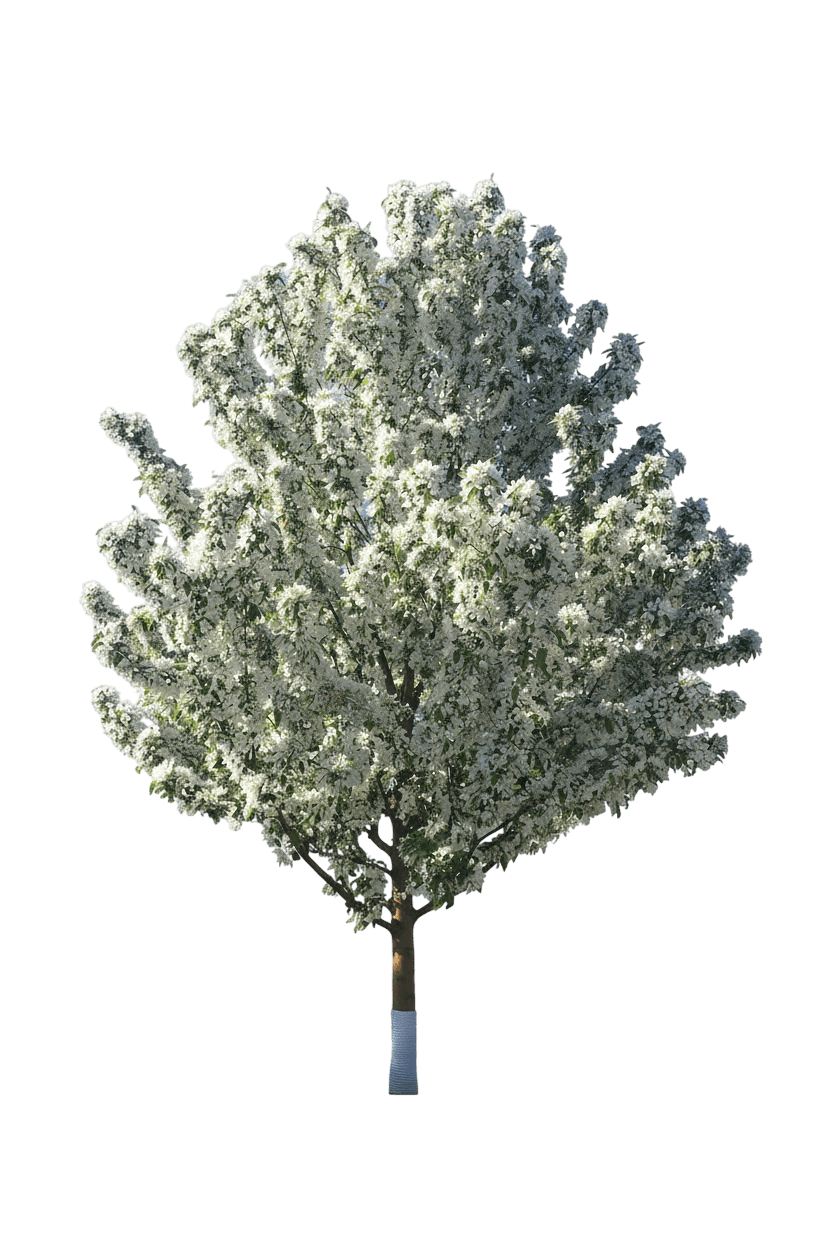 Crabapple, Spring Snow (Malus X 'Spring Snow') - Flowering Trees