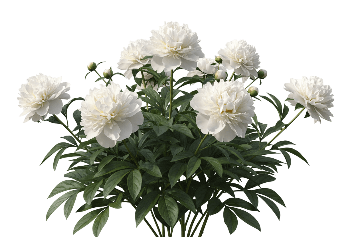 Duchess De Nemours Peony (Paeonia 'Duchess De Nemours') - Perennials