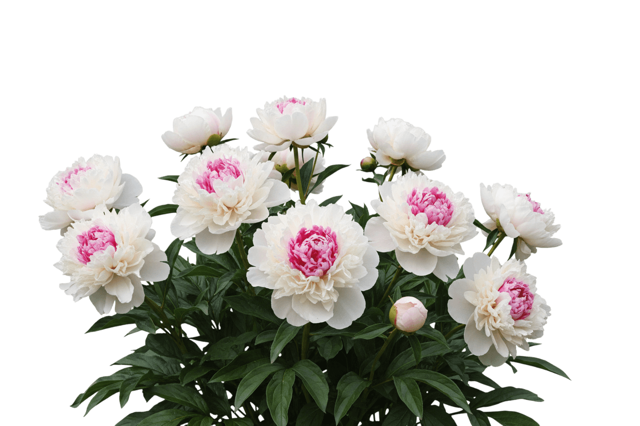 White Cap Peony (Paeonia 'White Cap') - Perennials