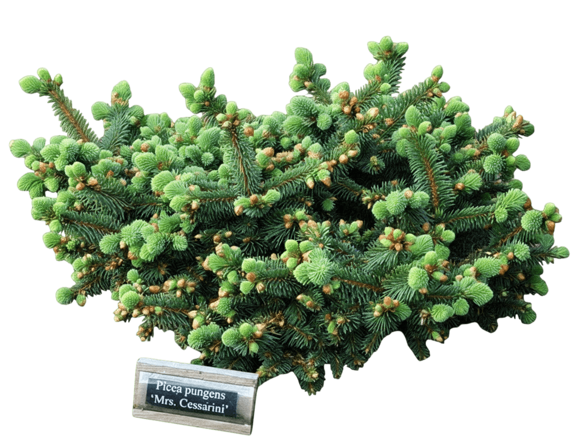 Spruce, Mrs. Cesarini Dwarf (Picea Pungens 'Mrs. Cesarini') - Ground Layers