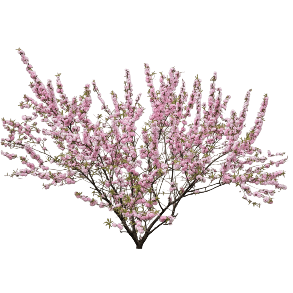 Almond, Pink Flowering (Prunus Glandulosa 'Rosea Plena') - Ground Layers