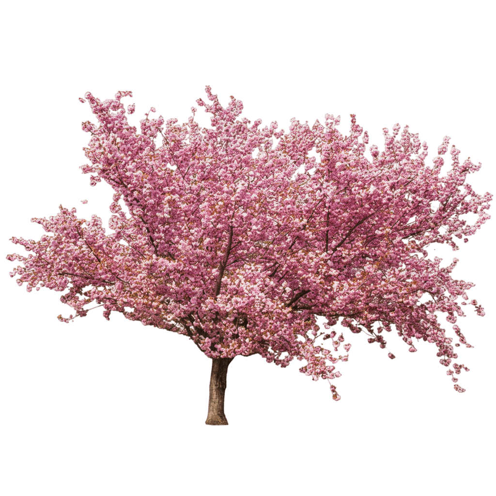 Kwanzan Cherry (Prunus Serrulata Kwanzan ( ) 'Kanzan') - Flowering Trees