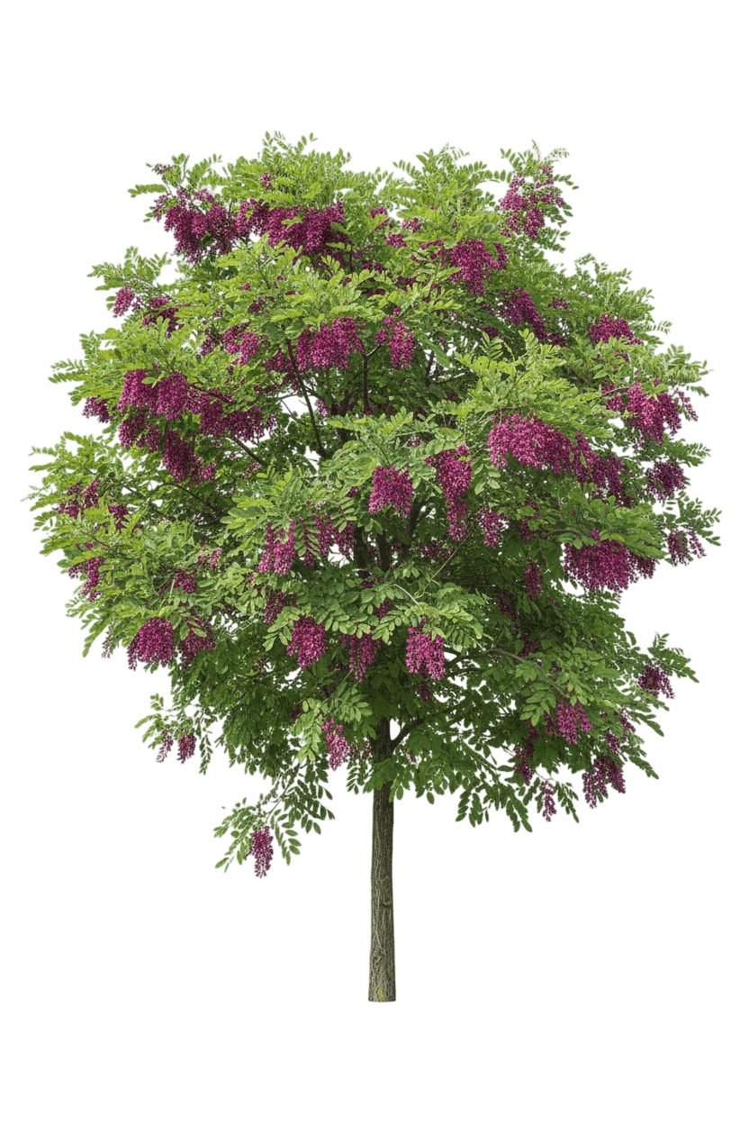 Purple Robe Black Locust (Robinia Pseudoacacia 'Purple Robe') - Flowering Trees