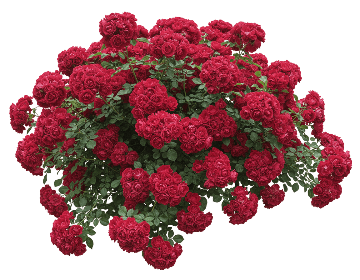 Rose, Blaze (Rosa ‘Blaze’) - Ground Layers