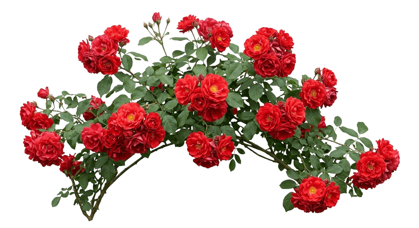 Blaze Climbing Rose (Rosa 'Blaze') - Ground Layers