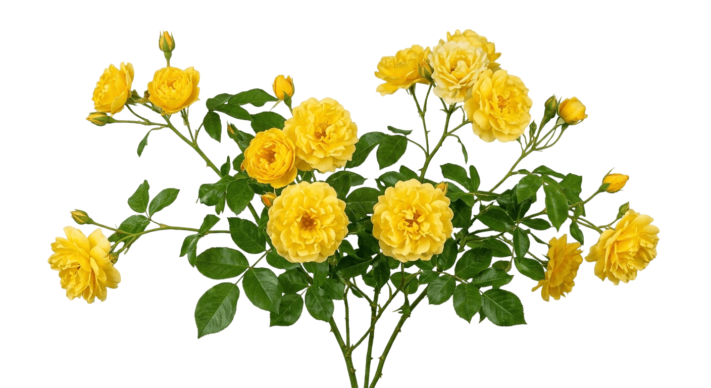 Golden Showers Climbing Rose (Rosa 'Golden Showers') - Flowering Trees