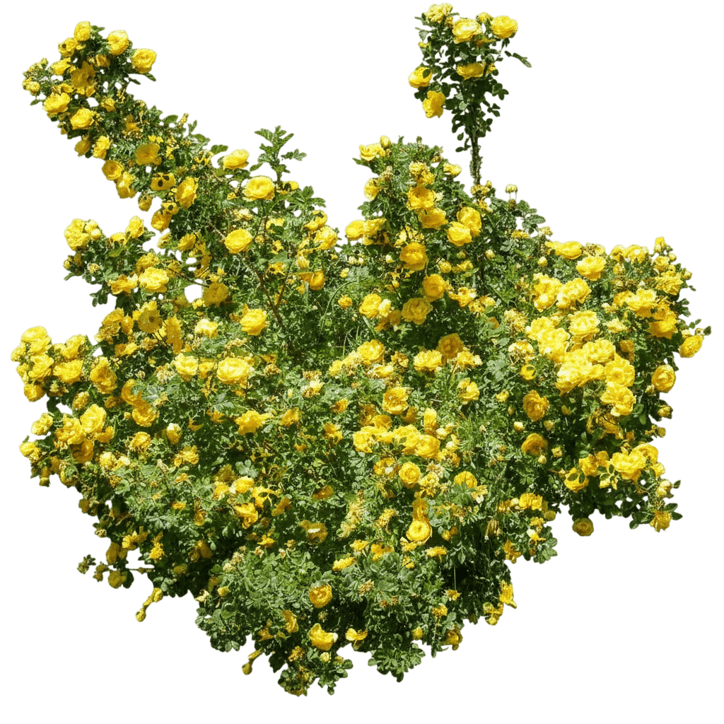 Persian Yellow Rose (Rosa Foetida 'Persiana') - Ground Layers