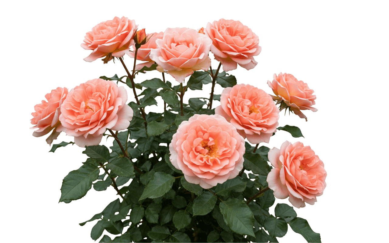 Peachy Knock Out® Rose (Rosa Peachy Knock Out 'Radgor') - Ground Layers