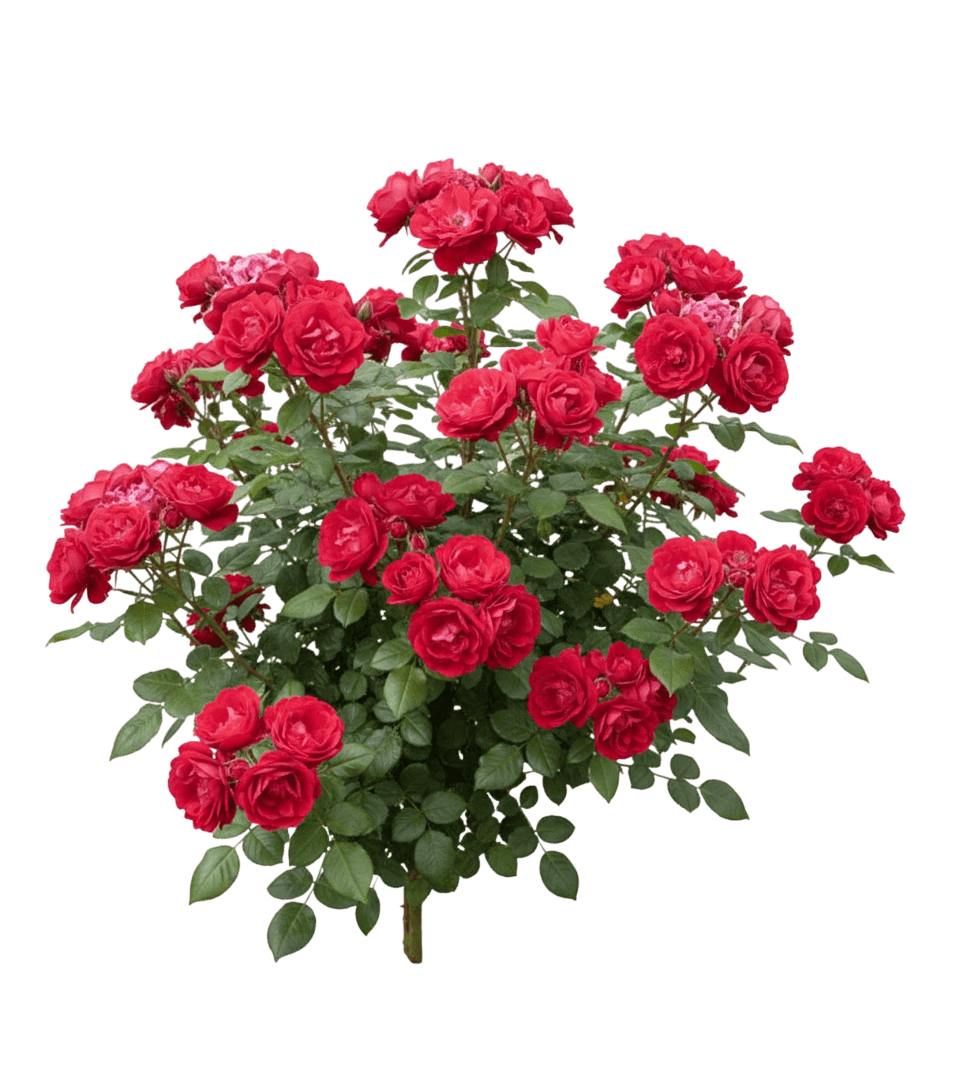 Rose, Double Red Oso Easy (Rosa X Uspp 26,298 'Meipeporia') - Ground Layers