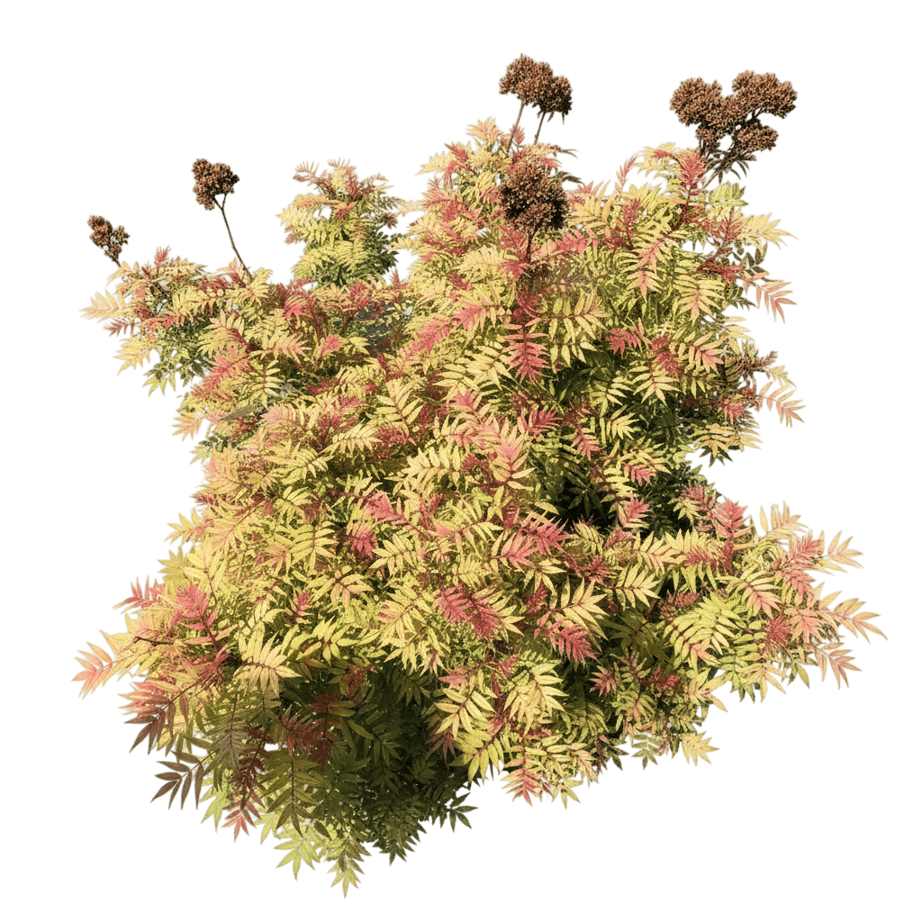 Mr. Mustard® Dwarf False Spiraea (Sorbaria Sorbifolia Mr. Mustard 'Smnssc') - Ground Layers