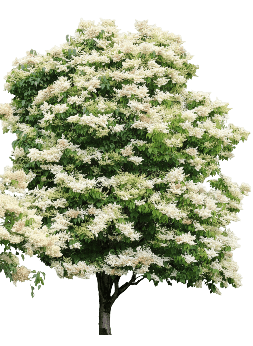 Lilac Tree, Ivory Silk (Syringa Reticulata ‘Ivory Silk’) - Flowering Trees