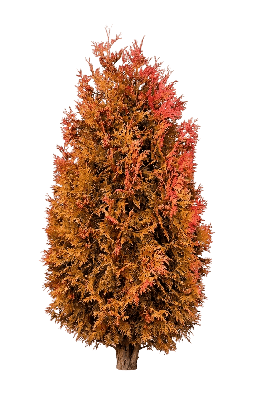 Autumn Moon Arborvitae (Thuja Occidentalis 'Autumn Moon') - Ground Layers