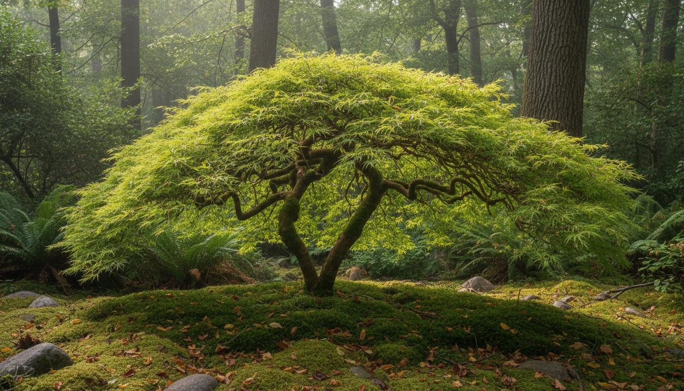 Viridis Threadleaf Japanese Maple (Acer Palmatum 'Viridis') - Shade Trees