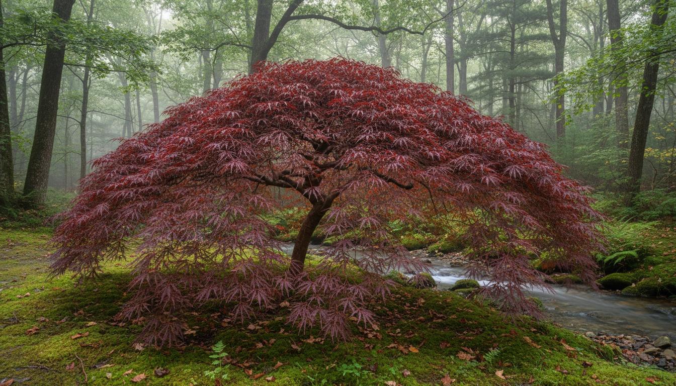 Laceleaf Japanese Maple 'Crimson Queen' (Acer Palmatum Dissectum 'Crimson Queen') - Shade Trees