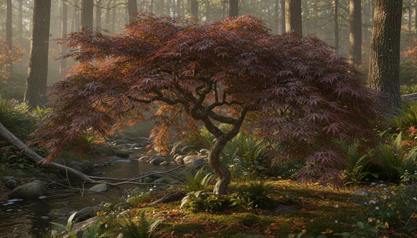 Laceleaf Japanese Maple 'Tamukeyama' (Acer Palmatum Dissectum 'Tamukeyama') - Flowering Trees