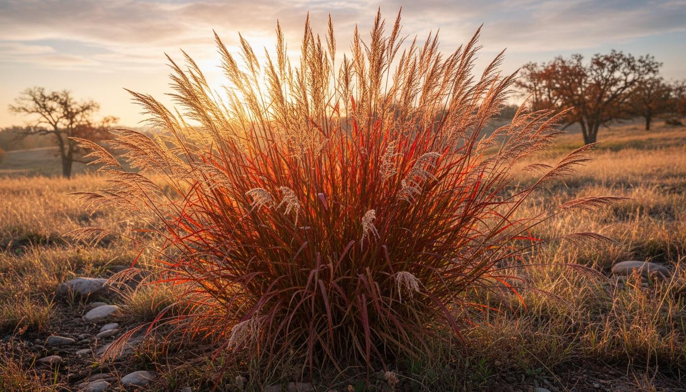 Bushy Bluestem Grass 'Red October' (Andropogon Gerardii Pp26283 'Red October') - Grasses