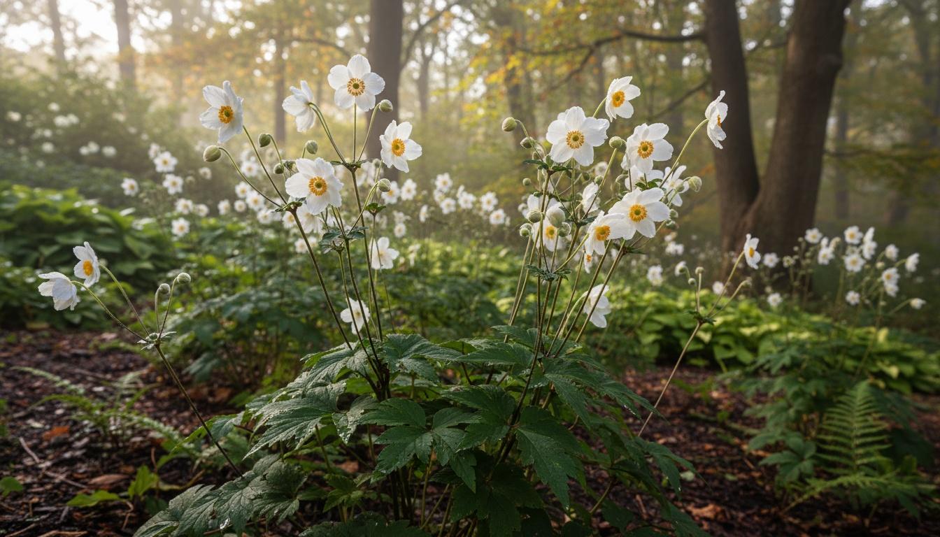 Japanese Windflower 'Honorine Jobert' (Anemone Hybrida 'Honorine Jobert') - Perennials