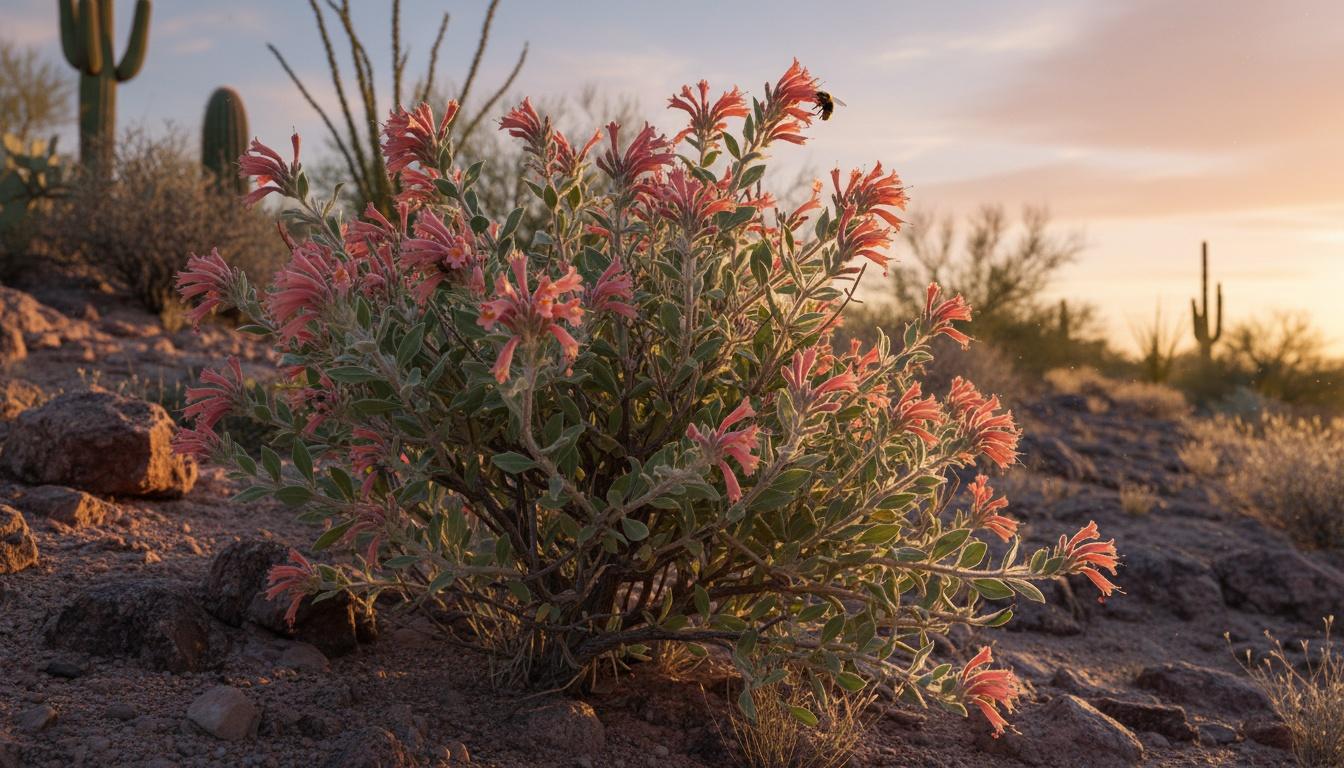 Thurber'S Desert Honeysuckle (Anisacanthus Thurberi) - Ground Layers