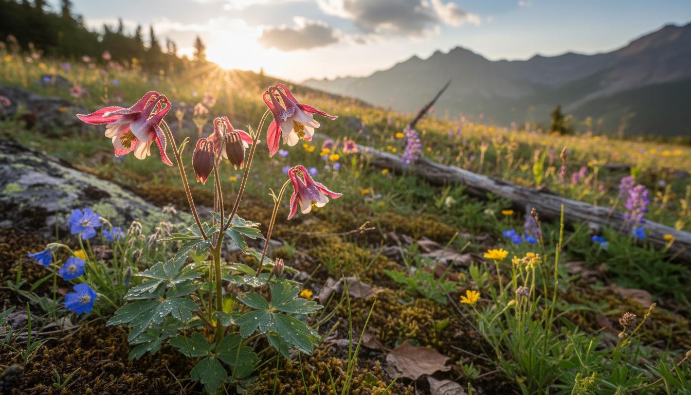Columbine 'Red & White' (Aquilegia Caerulea Kirigami™ 'Red & White') - Perennials