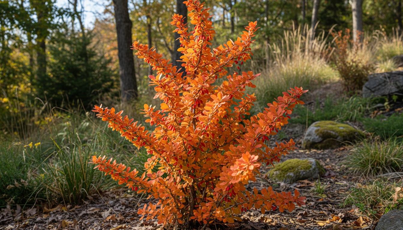 Upright Orange Barberry 'Ncbt3' Sunjoy Orange Pillar™ Sunjoy Orange Pillar™ (Berberis Thunbergii  Ppaf 'Ncbt3') - Ground Layers