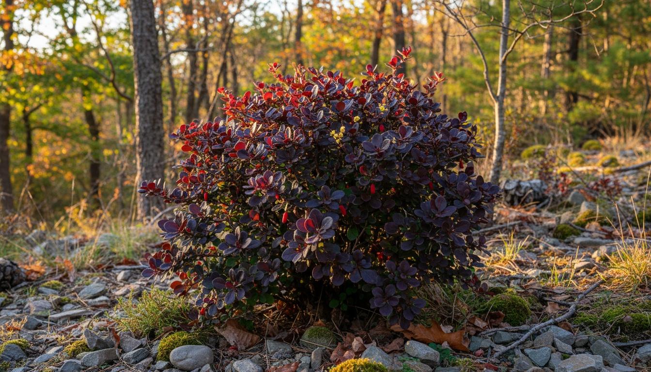 Dwarf Red Barberry 'Crimson Pygmy' (Berberis Thunbergii Atro Nana 'Crimson Pygmy') - Ground Layers