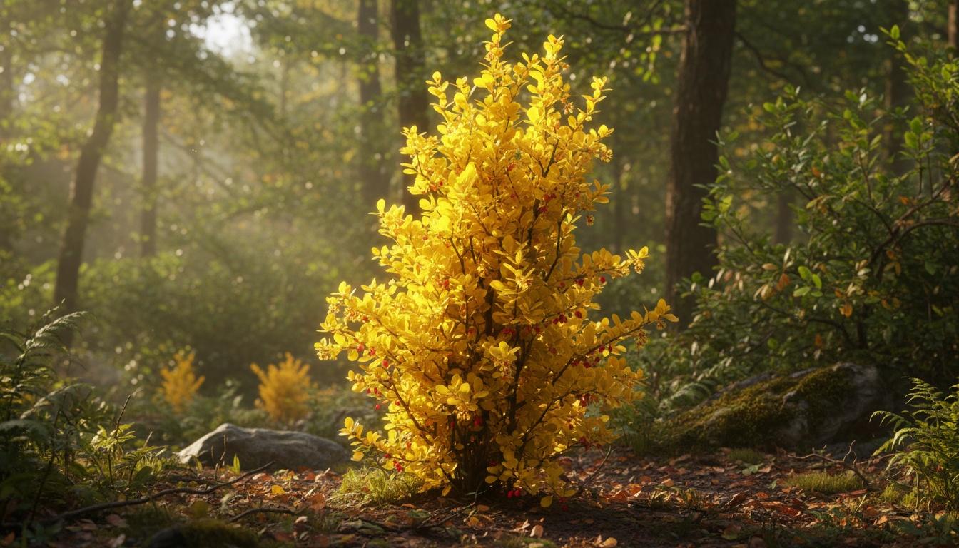 Gold Pillar Barberry (Berberis Thunbergii 'Aurea') - Ground Layers