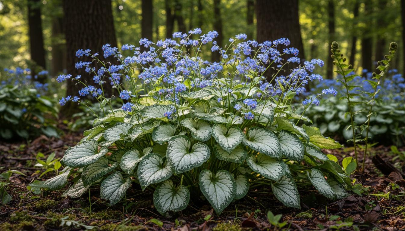 Siberian Bugloss 'Silver Heart' (Brunnera Macrophylla Pp24685 'Silver Heart') - Perennials