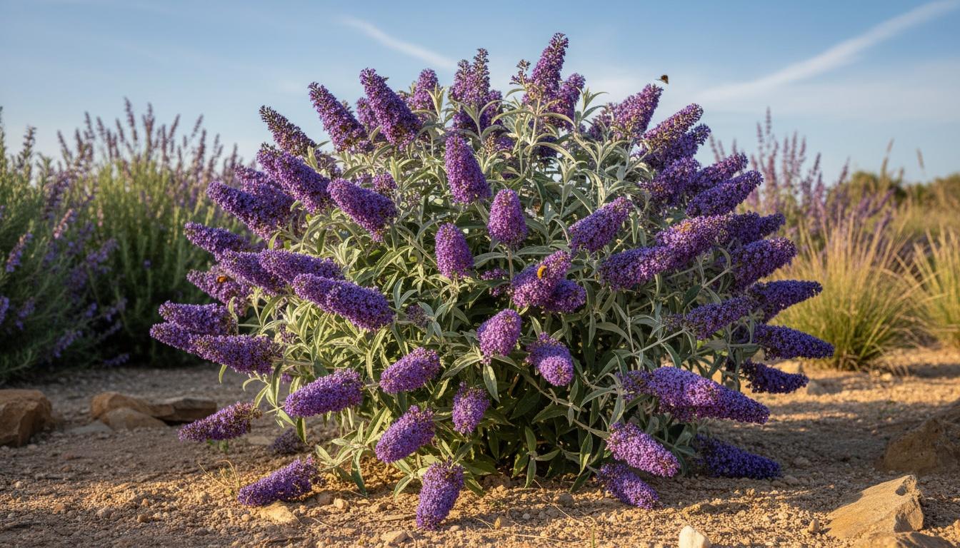 Dwarf Butterfly Bush 'Podarasnga 9-15' Ppaf Blueberry Pie™ Ppaf Blueberry Pie™ (Buddleia X 'Podarasnga 9-15') - Ground Layers