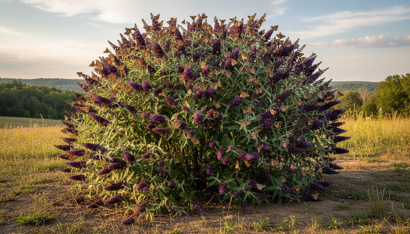 Black Knight Butterfly Bush (Buddleja Davidii 'Black Knight') - Ground Layers