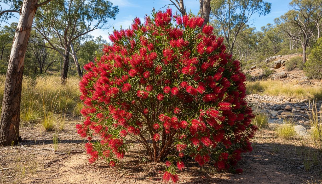 Red Cluster Bottlebrush (Callistemon Subulatus) - Ground Layers