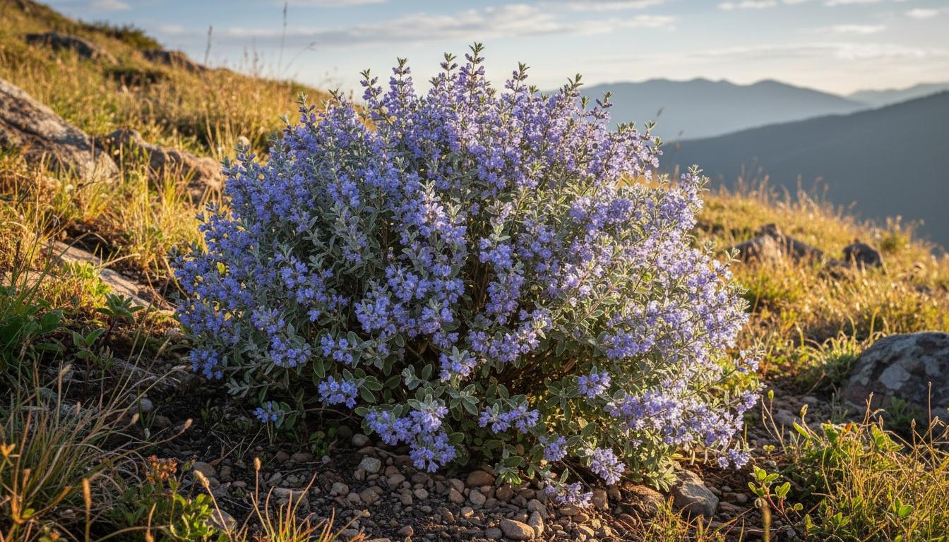 Bluebeard Or False Spirea 'Blue Mist' (Caryopteris Clandonensis 'Blue Mist') - Ground Layers