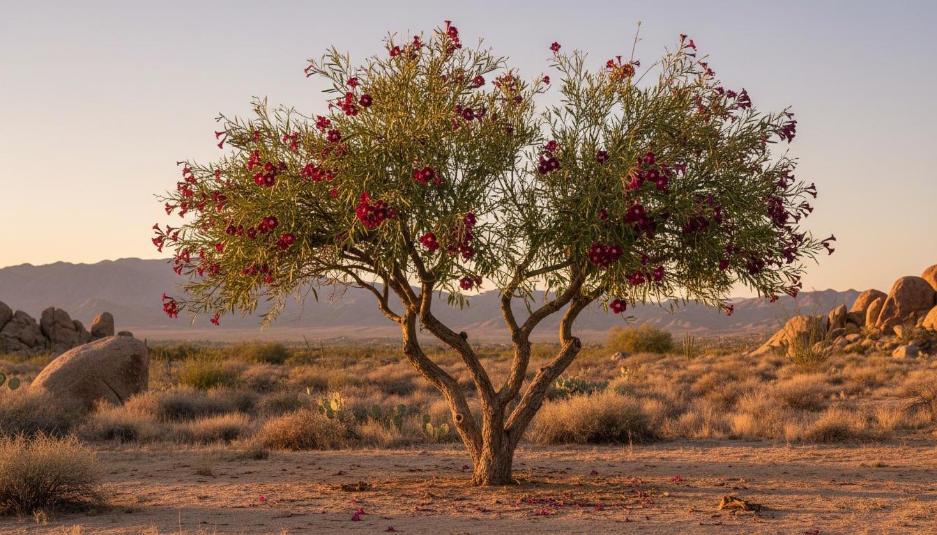 Burgundy Desert Willow 'Bubba' (Chilopsis Linearis 'Bubba') - Flowering Trees