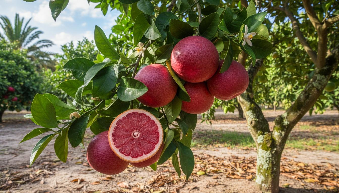 Star Ruby Grapefruit (Citrus × Paradisi) - Fruit Trees
