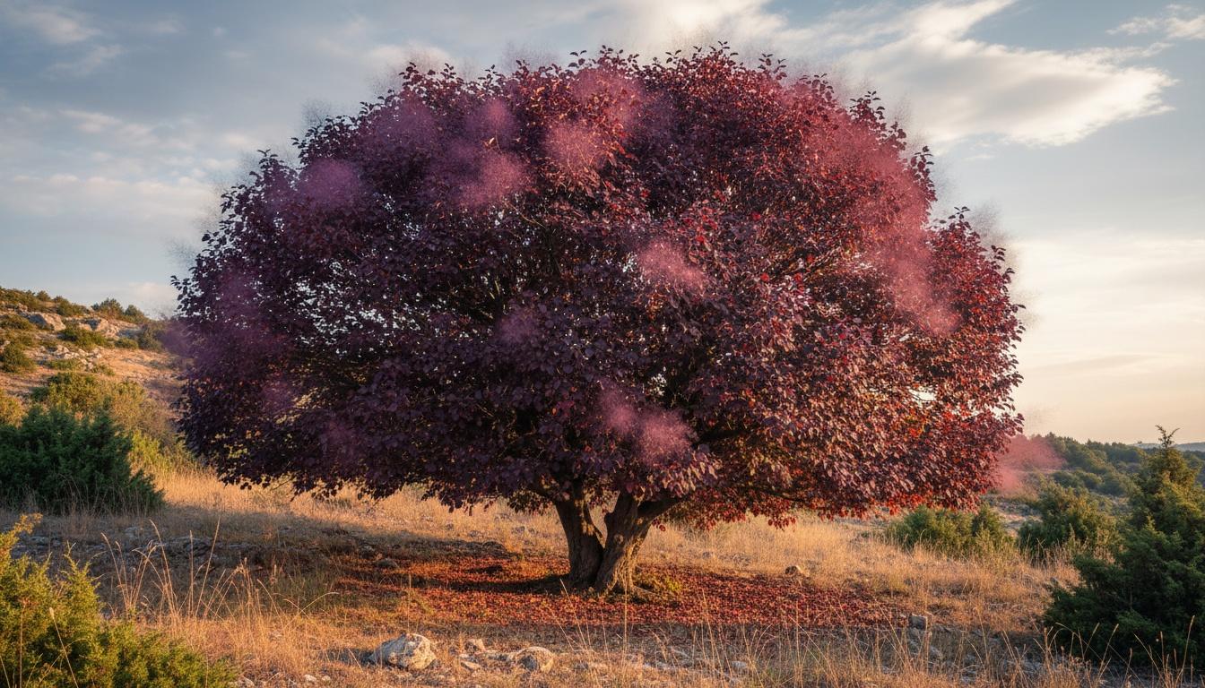 Purple Smoke Tree Bush 'Royal Purple' (Cotinus Coggygria 'Royal Purple') - Ground Layers