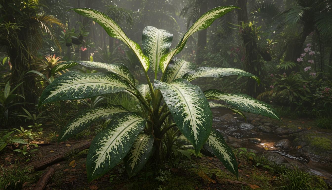 Tropic Snow Dumb Cane (Dieffenbachia 'Tropic Snow') - Ground Layers