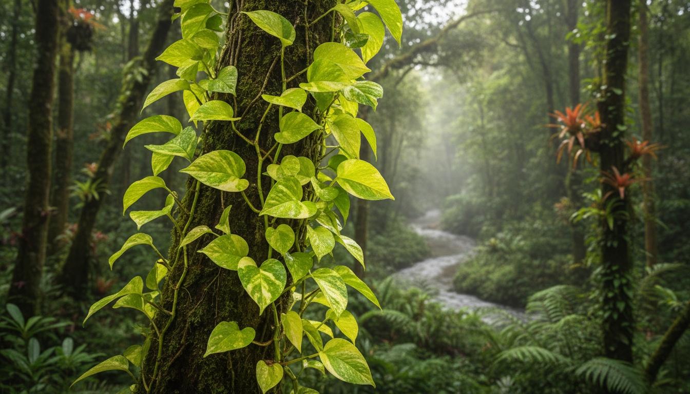 Neon Variegated Epipremnum (Epipremnum Aureum) - Ground Layers