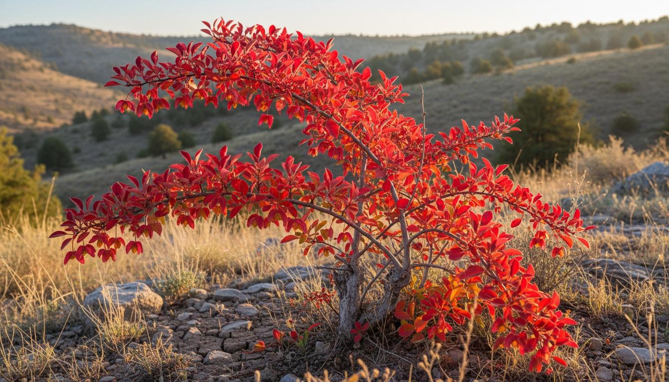 Turkestan Burning Bush Spindle Tree (Euonymus Nanus Var. Turkestanicus) - Ground Layers