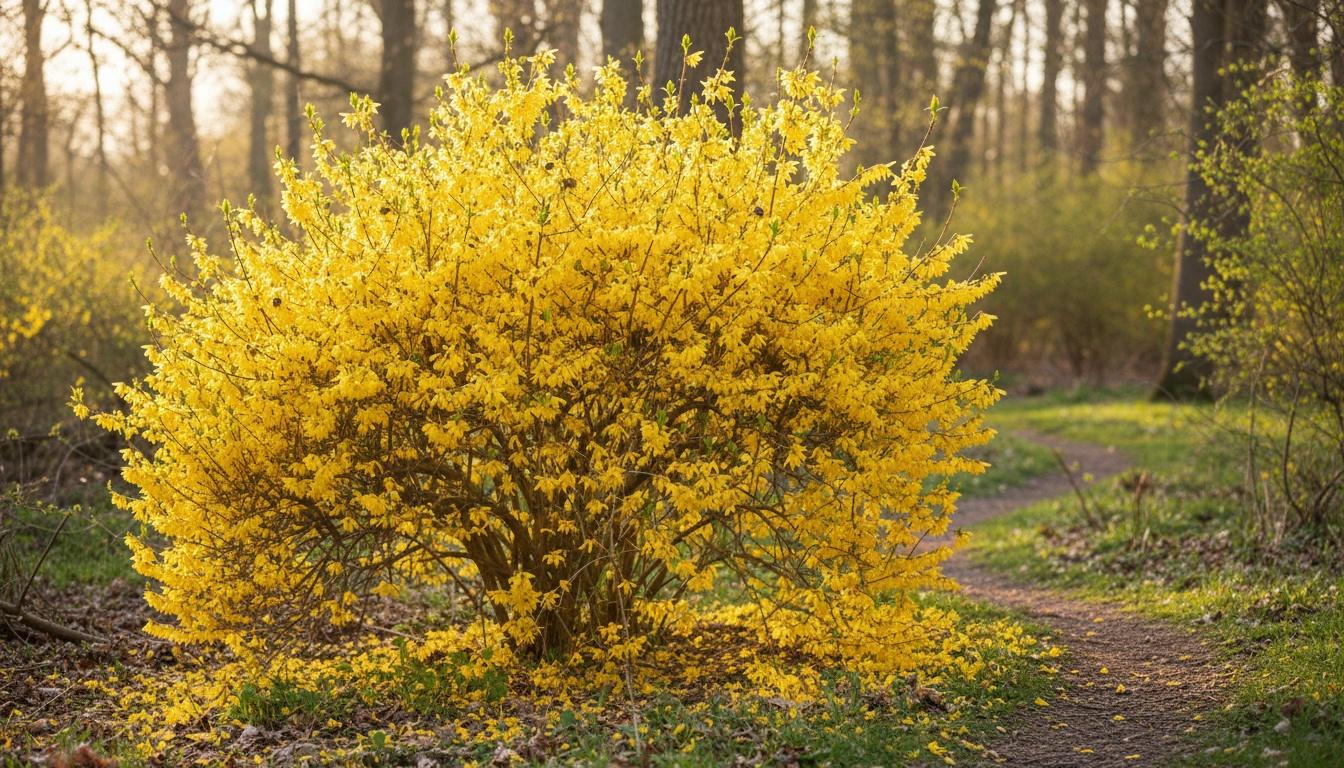 Forsythia 'Lynwood Gold' (Forsythia X Intermedia 'Lynwood Gold') - Ground Layers
