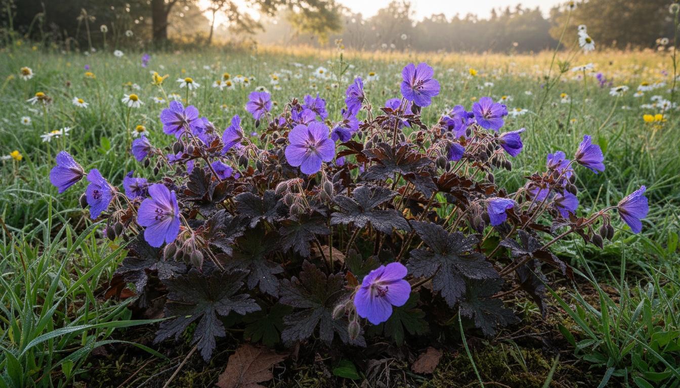 Hardy Geranium Cranesbill 'Dark Reiter' (Geranium Pratense 'Dark Reiter') - Perennials