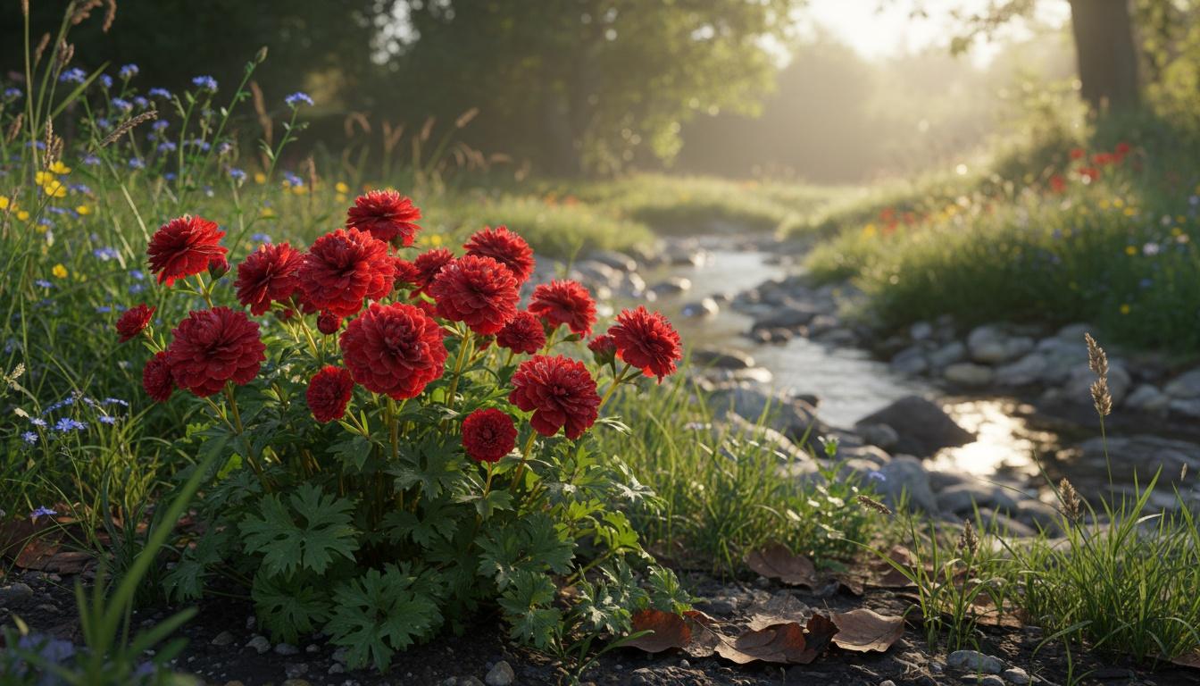Avens 'Double Bloody Mary' (Geum Chiloense 'Double Bloody Mary') - Perennials