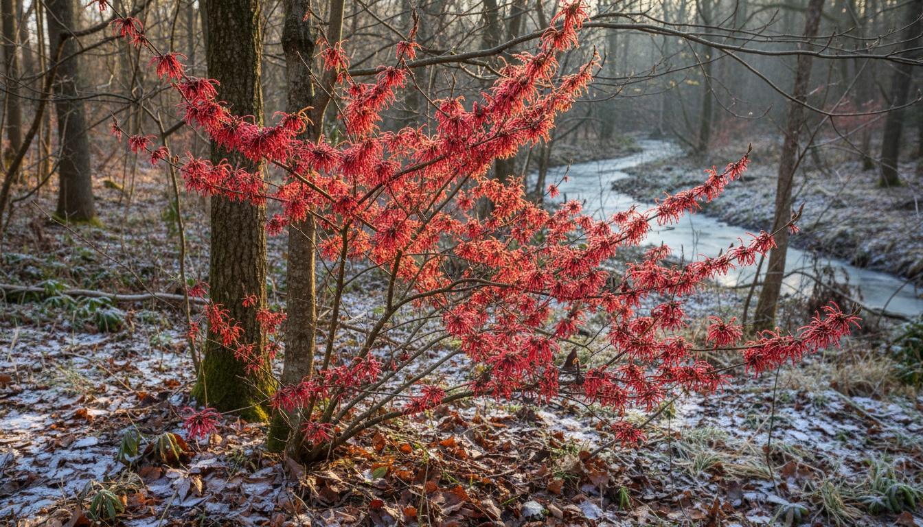 Red Blooming Witch Hazel 'Diane' (Hamamelis Intermedia 'Diane') - Flowering Trees