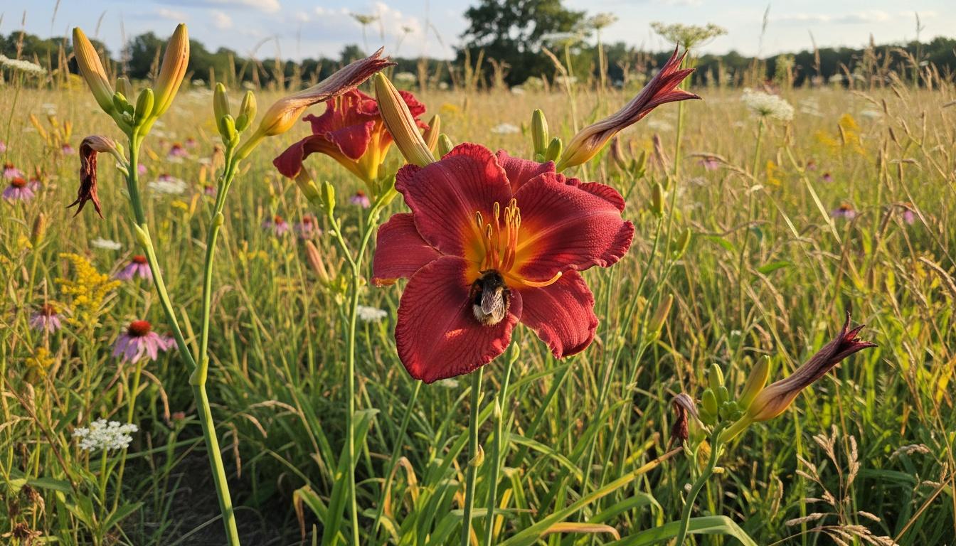 Red Daylily Late Summer 'Chicago Apache' (Hemerocallis 'Chicago Apache') - Perennials