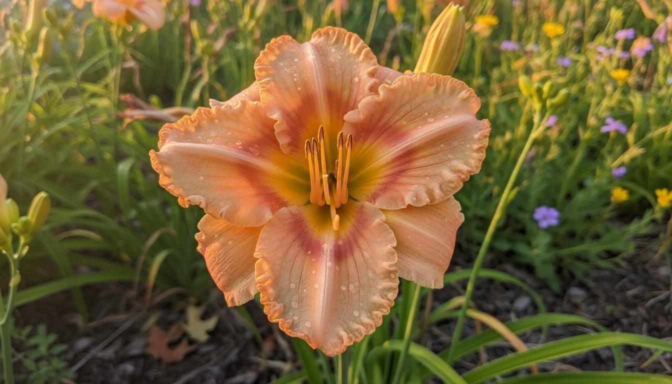 Ruffled Peach Daylily Late Summer 'New Tangerine Twist' (Hemerocallis 'New Tangerine Twist') - Perennials